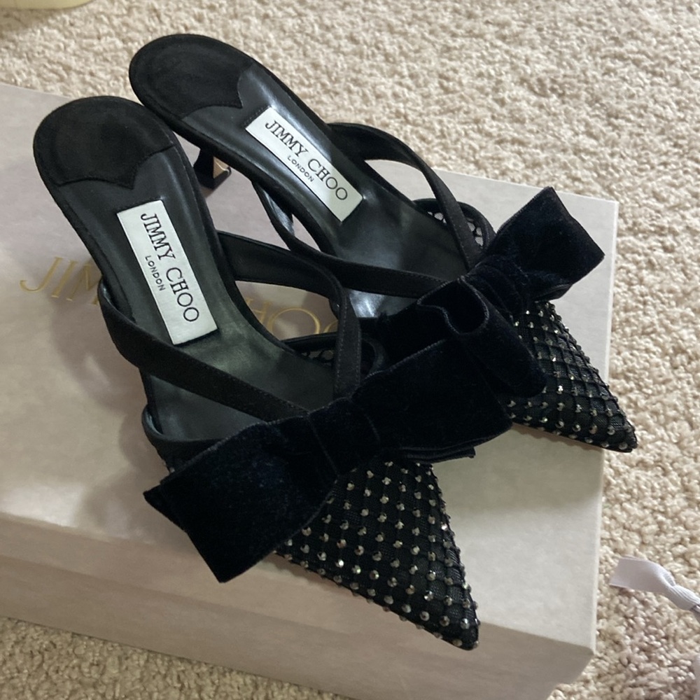 Jimmy Choo dressy bow mule. 37